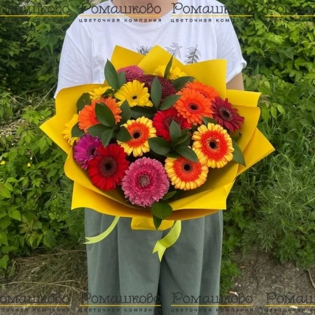 Букет из гербер «Сезон любви» за 6 450 - «Ромашково» в Красноярске
