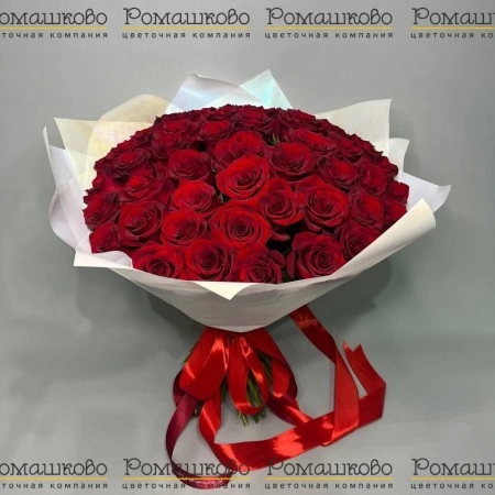 Букет из 51 розы в упаковке (50см) за 13 850 - «Ромашково» в Красноярске