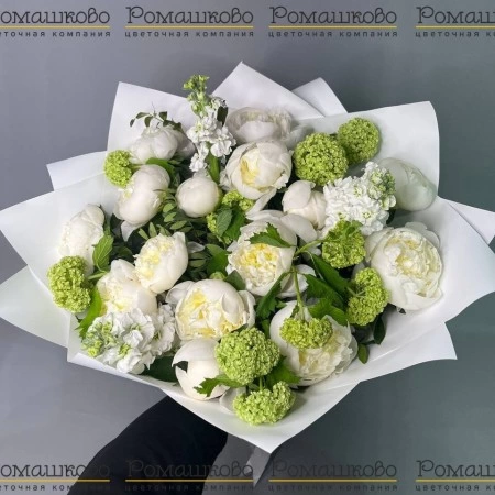 Букет из пионов «У любви чудесный вкус» за 9 600 - «Ромашково» в Красноярске