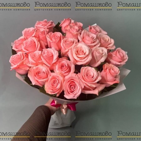 Букет из розовых роз «Пламя» за 7 700 - «Ромашково» в Красноярске