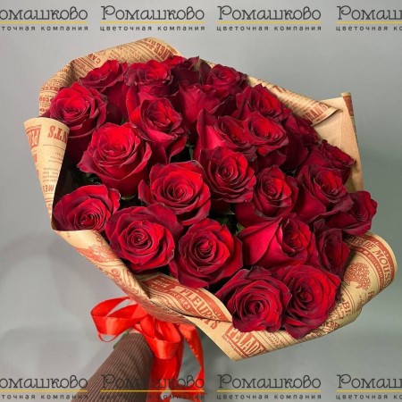 Букет красных роз за 7 850 - «Ромашково» в Красноярске