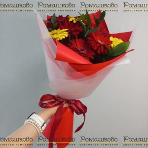 Превью Букет из гербер «Улыбка радуги»