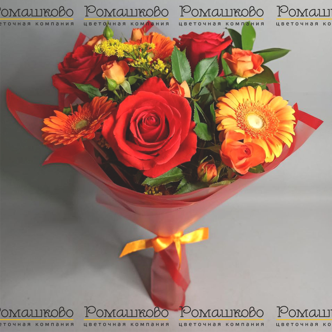 Букет из гербер «Пришла весна»