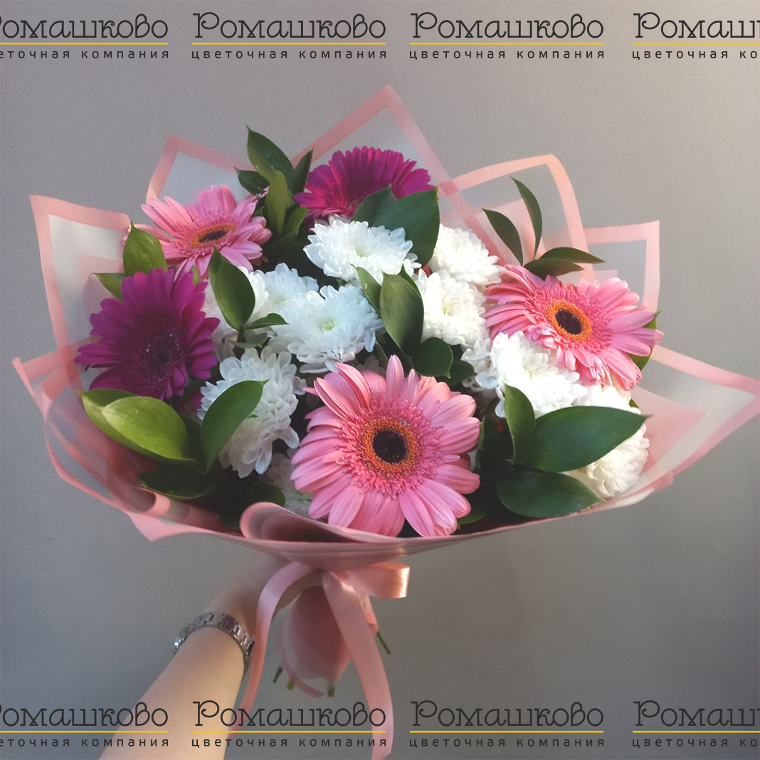 Букет из гербер «Розовая пантера»