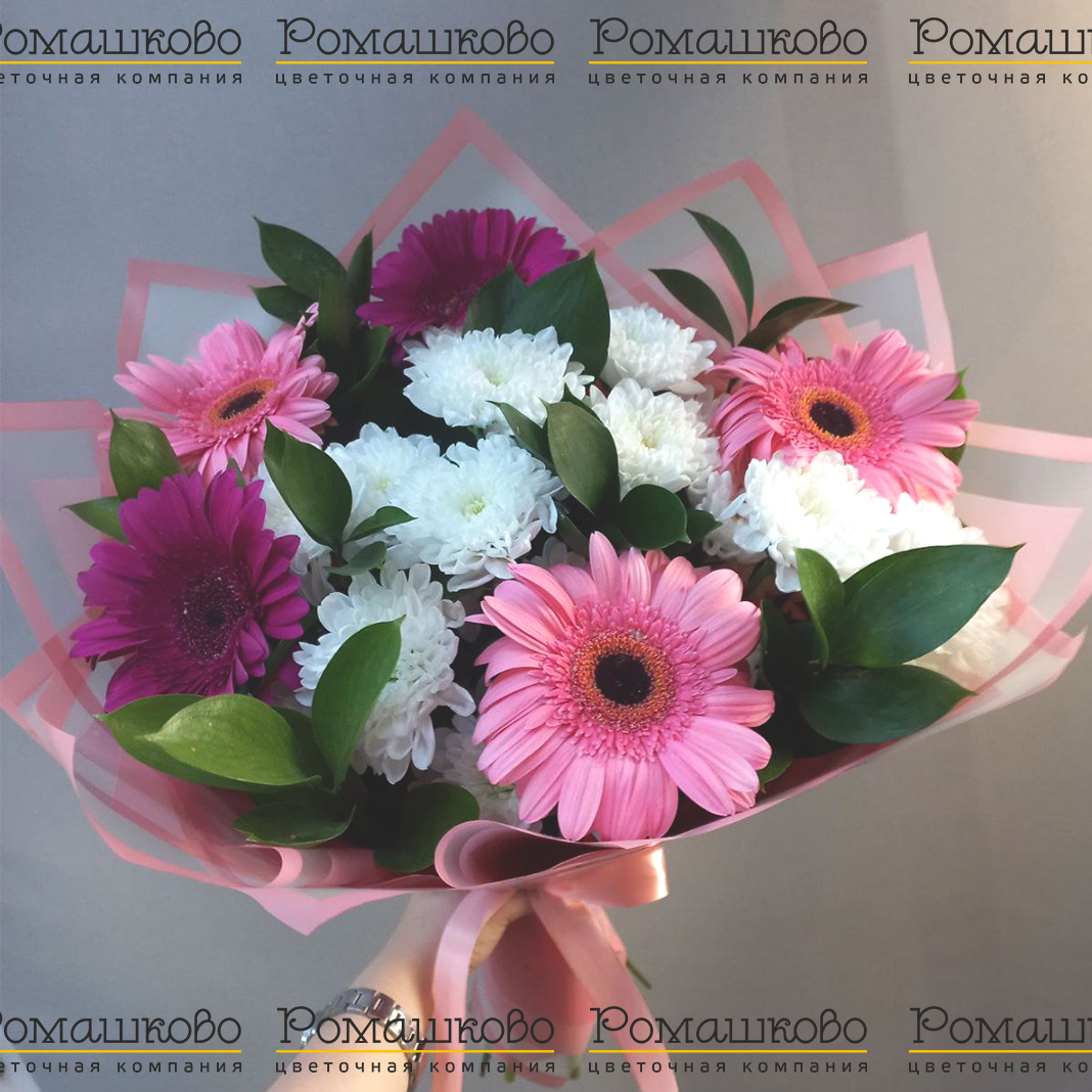 Букет из гербер «Розовая пантера»