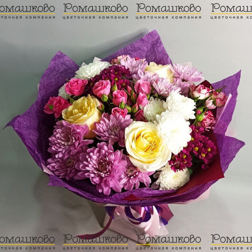 Букет из хризантем «Любовь и дружба»