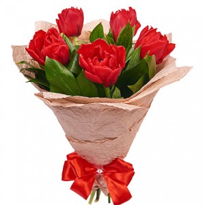 Превью Букет из красных тюльпанов