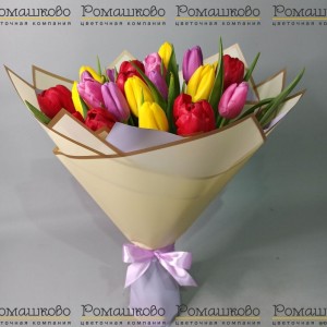 Превью Букет из тюльпанов «Однажды в сказке»