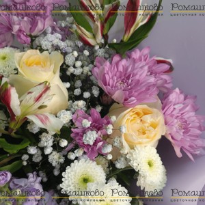 Превью Букет из хризантем «Альпийские луга»