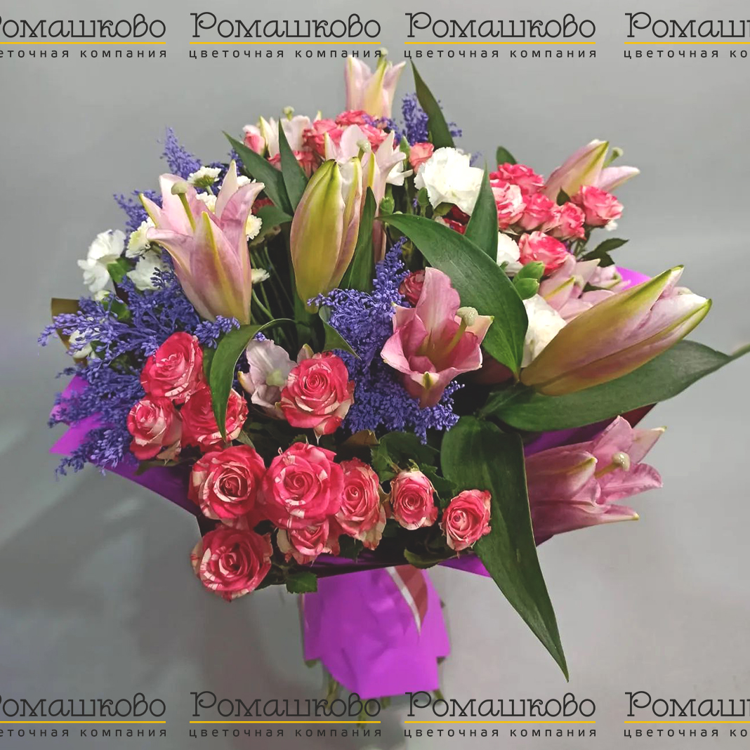 Букет из лилий «Коралловый риф»