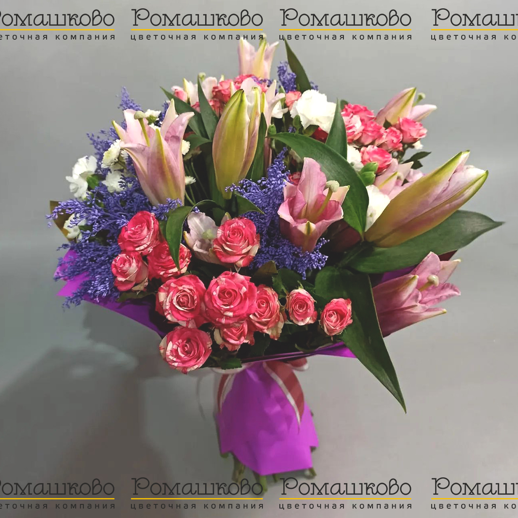 Букет из лилий «Коралловый риф»