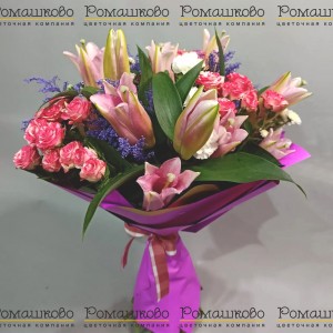 Превью Букет из лилий «Коралловый риф»