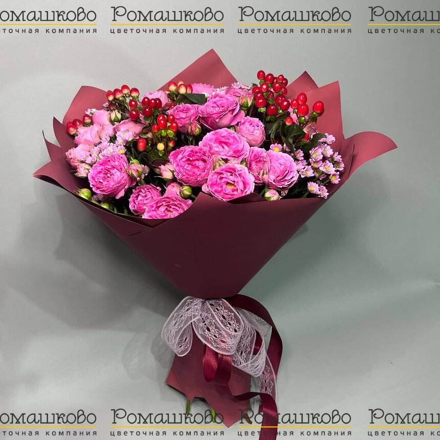 Букет из кустовых роз «От всего сердца»