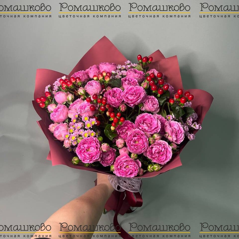 Букет из кустовых роз «От всего сердца»