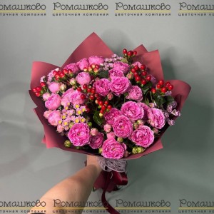 Превью Букет из кустовых роз «От всего сердца»