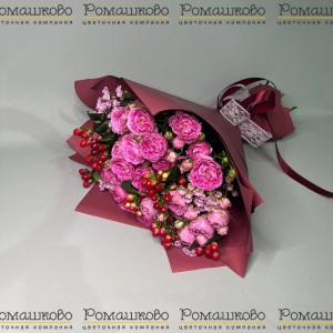 Превью Букет из кустовых роз «От всего сердца»