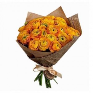 Превью Букет из ранункулюсов «Вересковый мед»