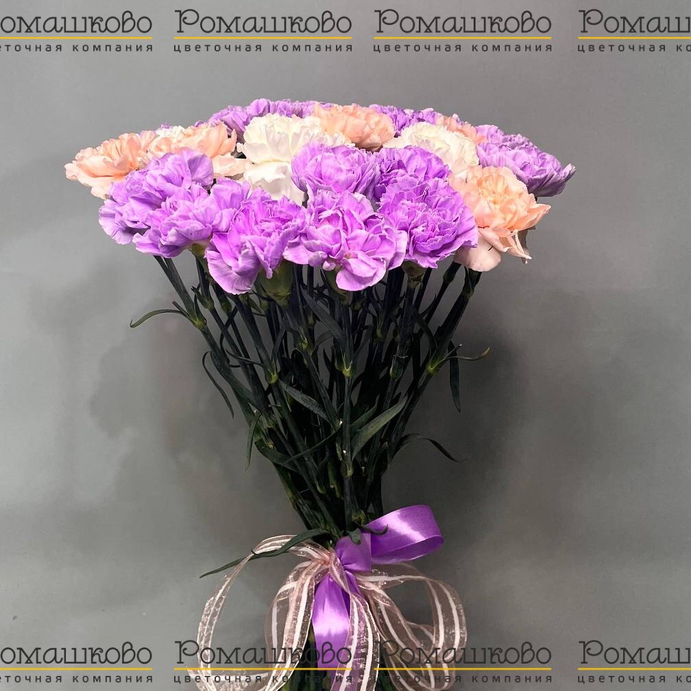 Букет из гвоздик «Сиреневый туман»