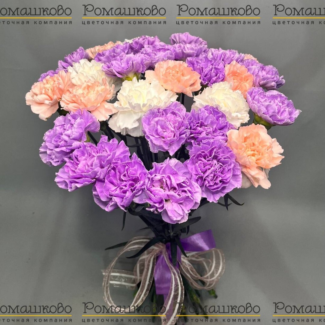 Букет из гвоздик «Сиреневый туман»