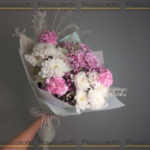 Превью Букет из хризантем «Искра»