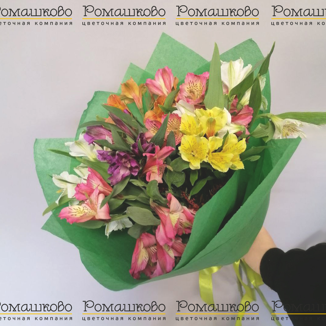 Букет из альстромерий «Зеленая миля»