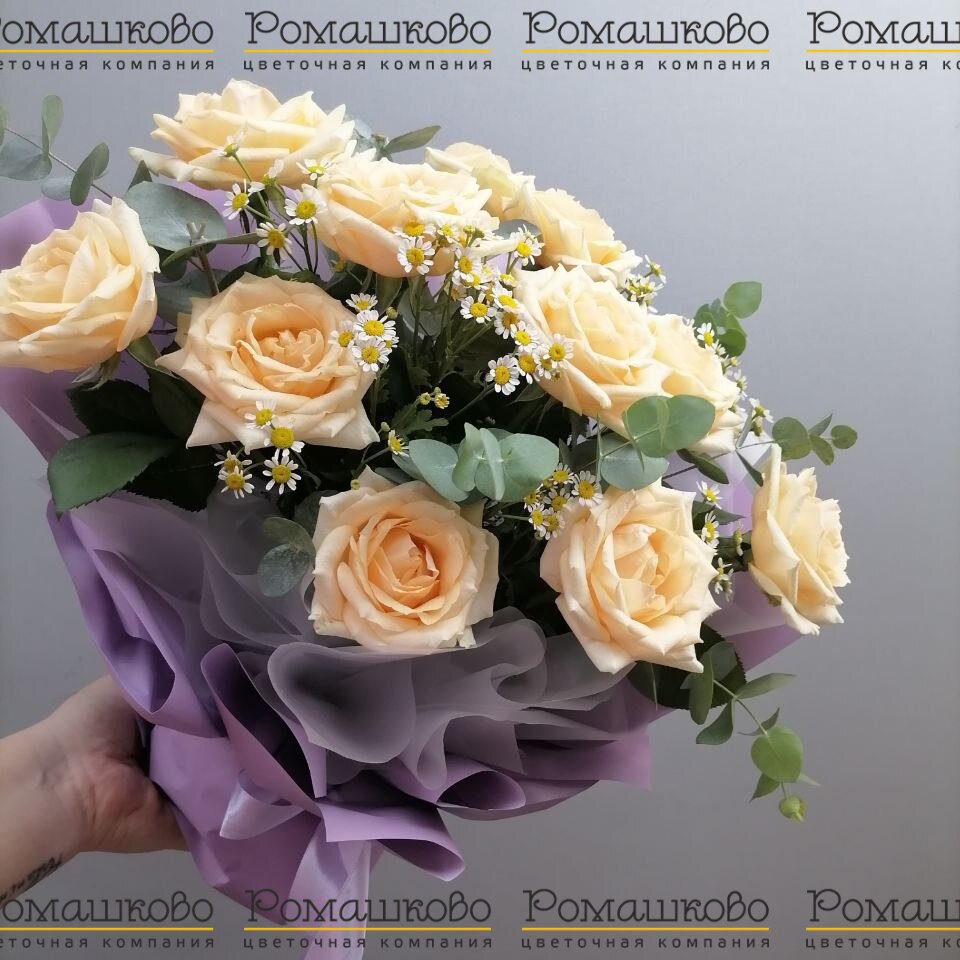 Букет из роз «Светлое небо»