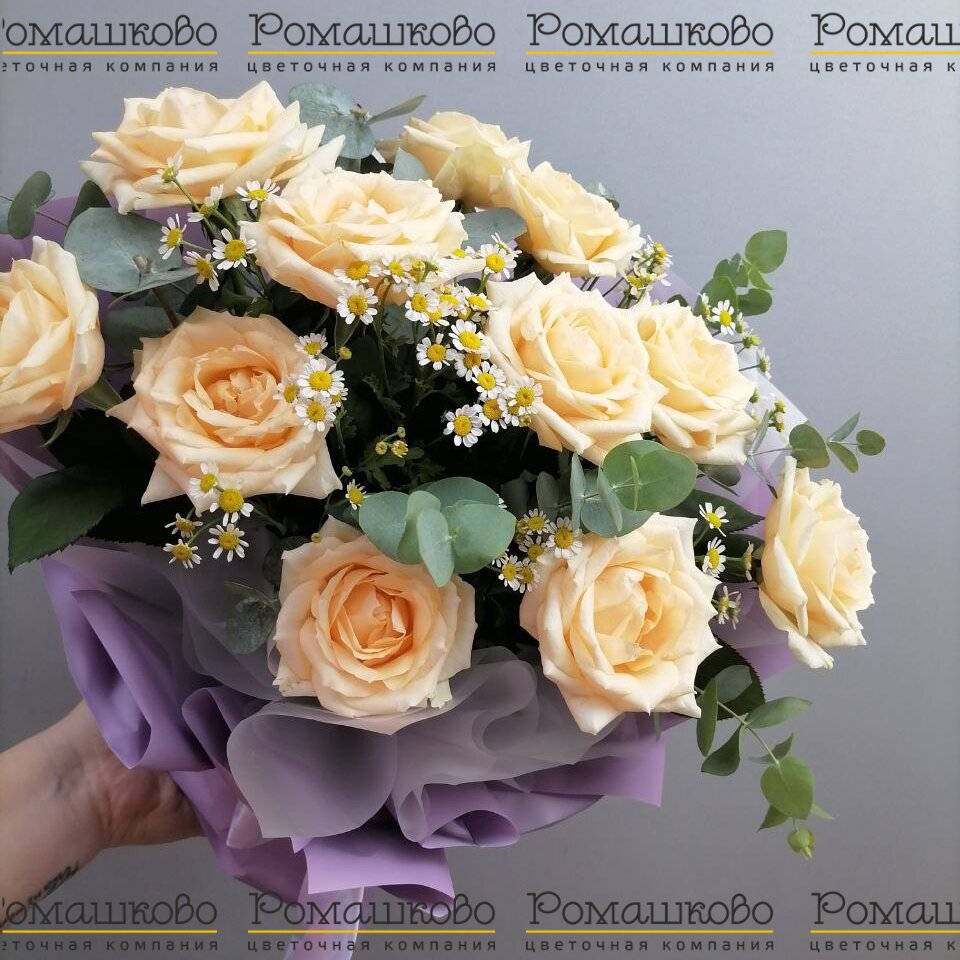 Букет из роз «Светлое небо»