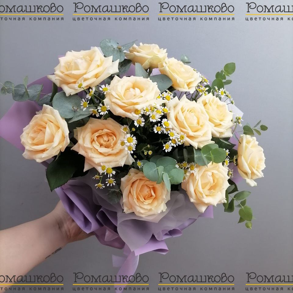 Букет из роз «Светлое небо»