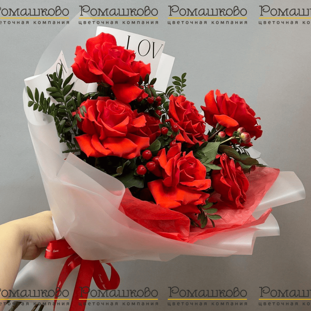 Букет из роз «Бордовое небо»