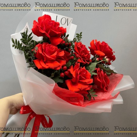 Букет из роз «Бордовое небо»