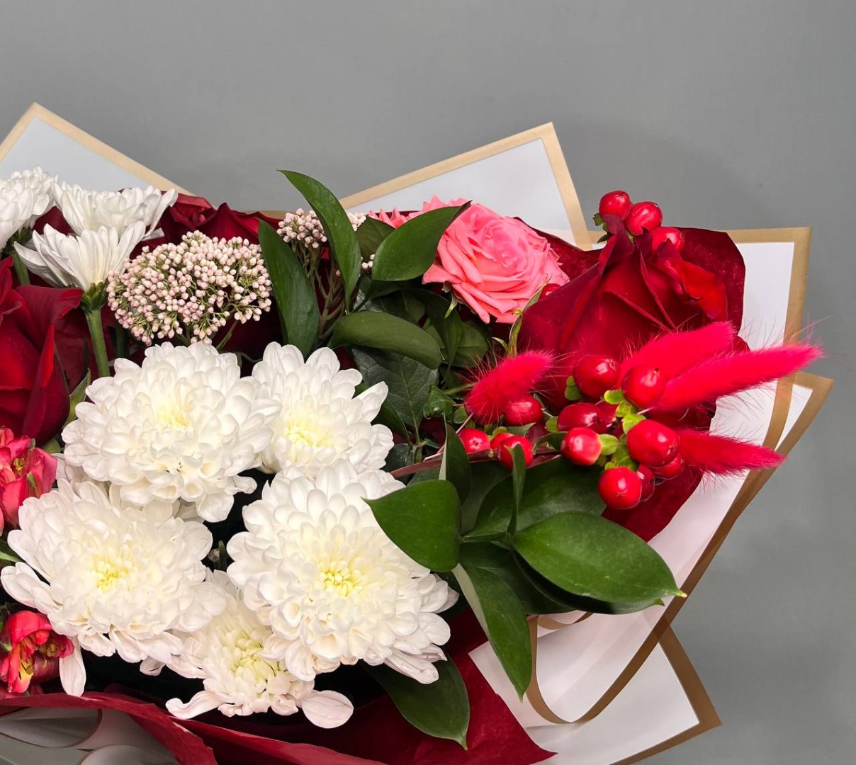 Букет из роз «Бордовое небо»