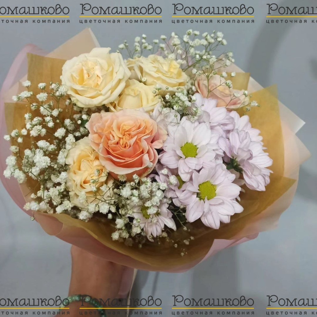 Букет из роз «Белое солнце пустыни»