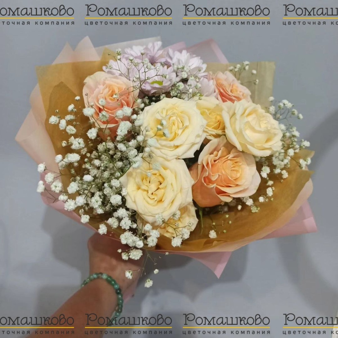 Букет из роз «Белое солнце пустыни»