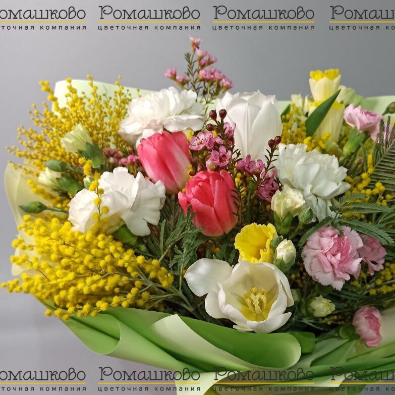 Букет из тюльпанов «Бьется в тесной печурке огонь»