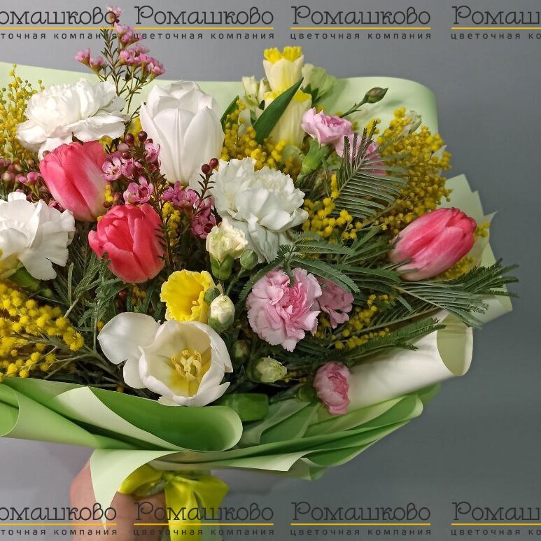 Букет из тюльпанов «Бьется в тесной печурке огонь»