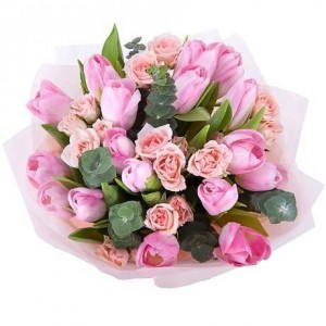 Превью Букет из тюльпанов «Розовое вино»