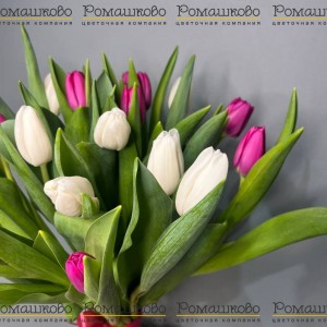 Превью Букет из тюльпанов «Небесный замок»