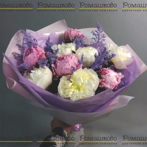 Превью Букет из пионов «Какая весна»