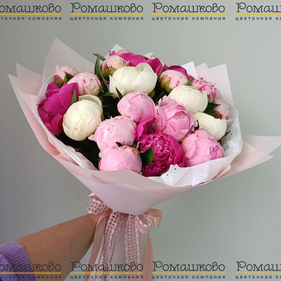 Букет из пионов «Игристое вино»