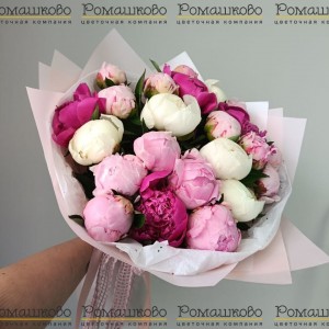 Превью Букет из пионов «Игристое вино»