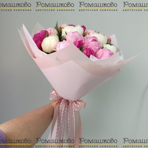 Превью Букет из пионов «Игристое вино»