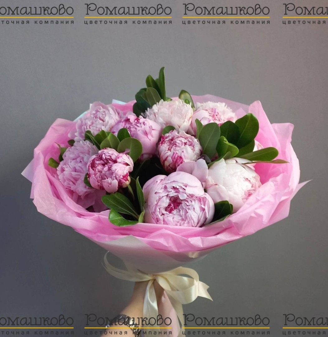 Букет из пионов «Касабланка»