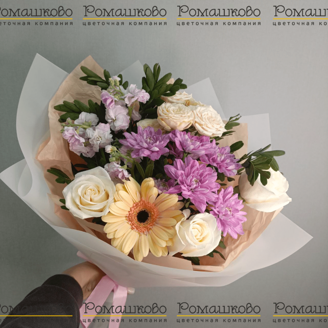 Букет из гербер «Бахромчатое счастье»