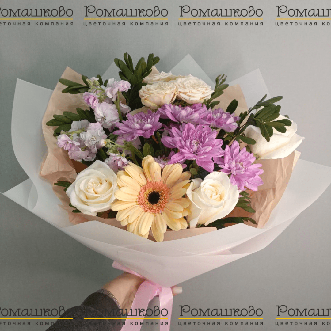 Букет из гербер «Бахромчатое счастье»