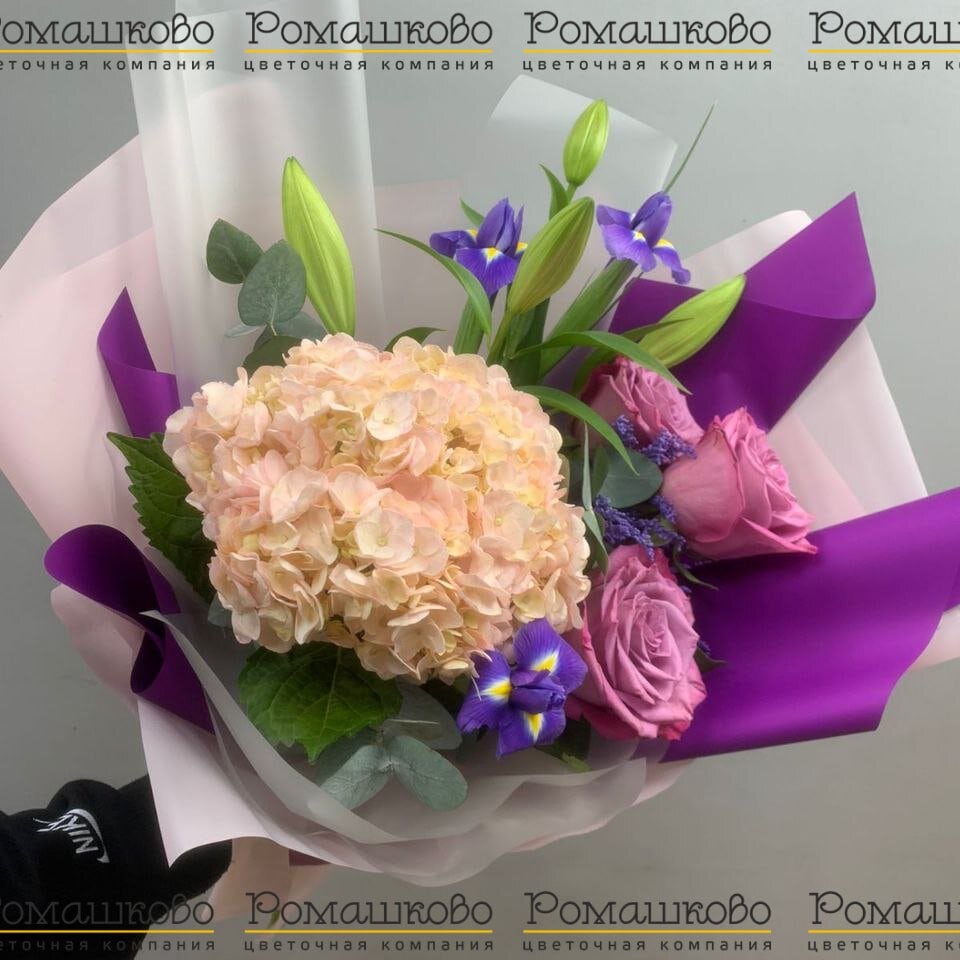 Букет из гортензий «Теплые чувства»