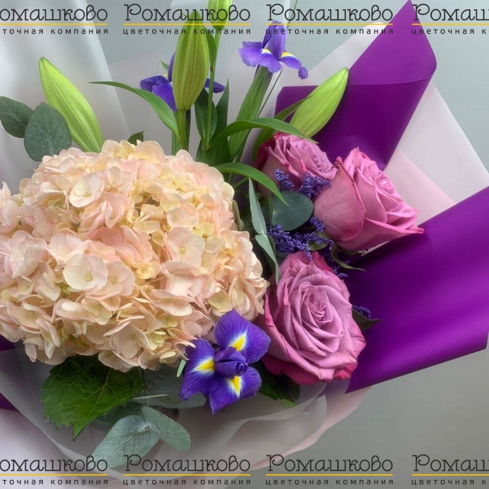 Букет из гортензий «Теплые чувства»