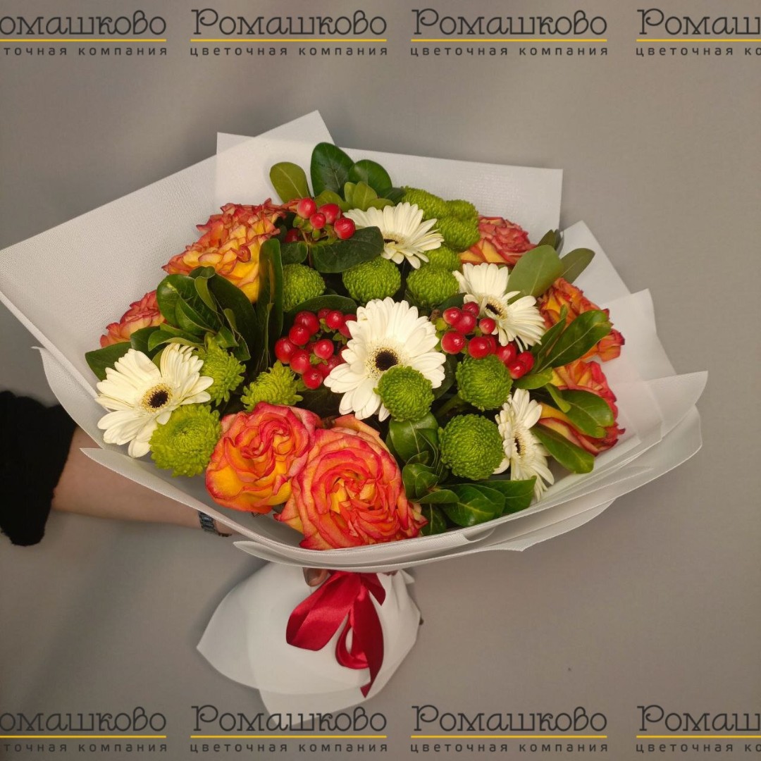 Букет из гербер «Французский поцелуй»