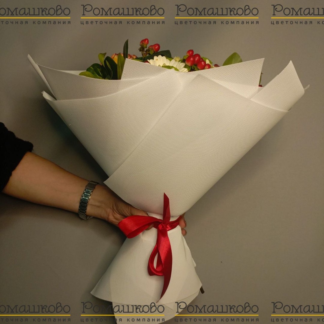 Букет из гербер «Французский поцелуй»