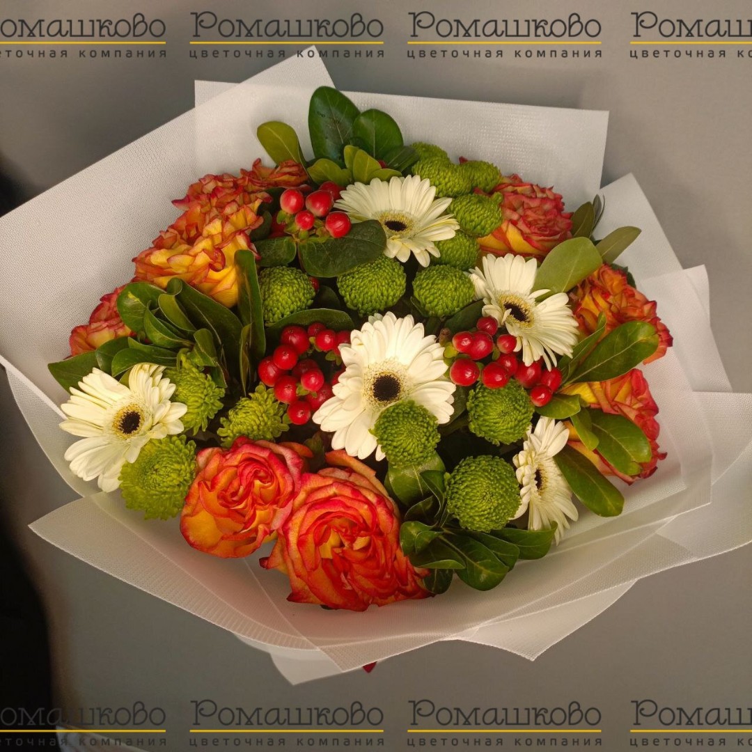 Букет из гербер «Французский поцелуй»