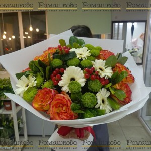 Превью Букет из гербер «Французский поцелуй»